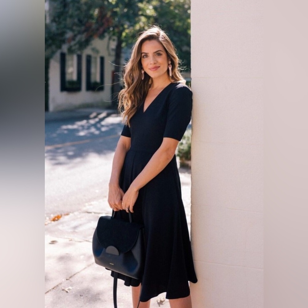 Gal Meets Glam Navy Swing Dress